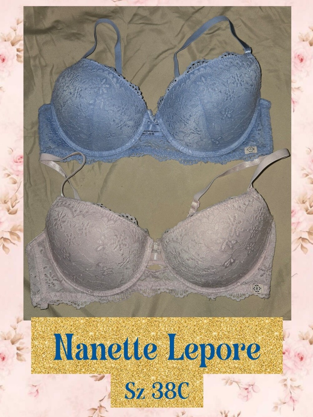 Nanette Lepore Lace Push-Up Bra - Lot Of 2 - Size 38C